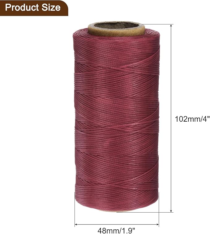 uxcell Leather Sewing Waxed Thread, 284 Yards / 260m 0.8mm 150D Flat Polyester - Image 6