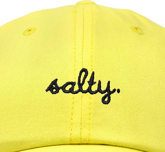 DALIX Salty Embroidered Cotton Beach Baseball Cap Adjustable Dad Hat Womens