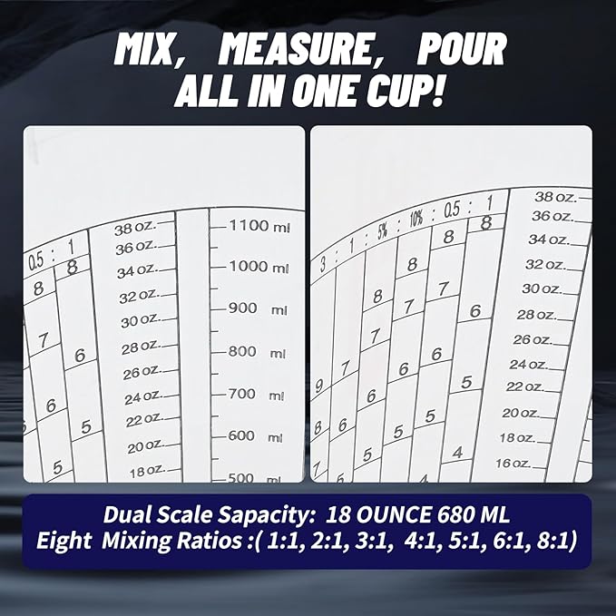 15 PACK Paint Mixing Cups by KEHE REFINISH, 38 oz, Disposable or Reusable - Image 6