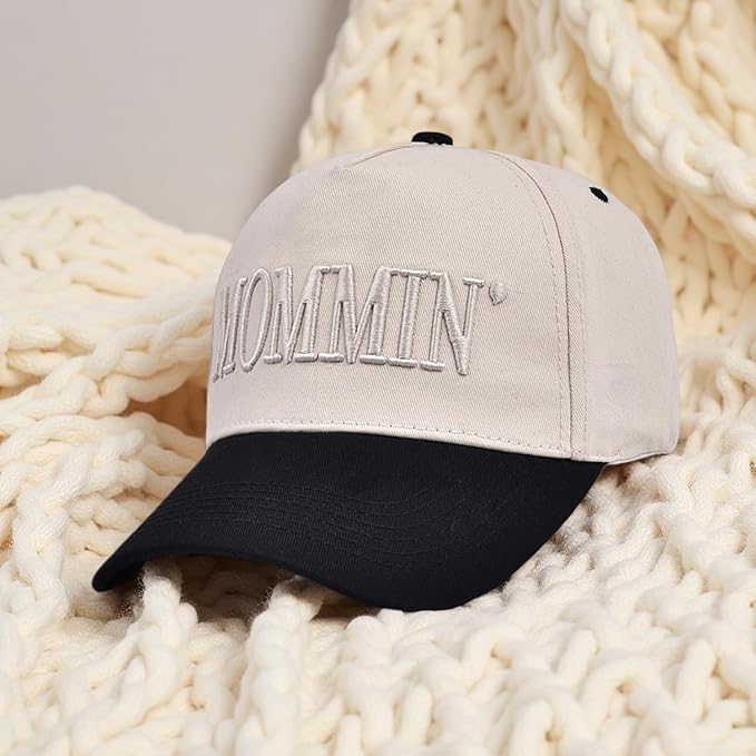 Mommin Trucker Hat,Vintage Two-Tone Women's Baseball Cap with Mama Hat Mothers Day Great Gifts for Mom Wife Stepmom