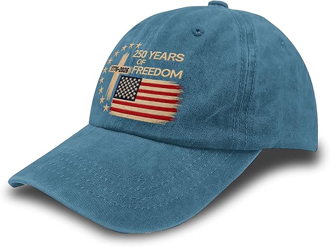 US 250 Years Freedoms 1776-2026 250th Birthday Embroidered Hats Garde Cap for Him