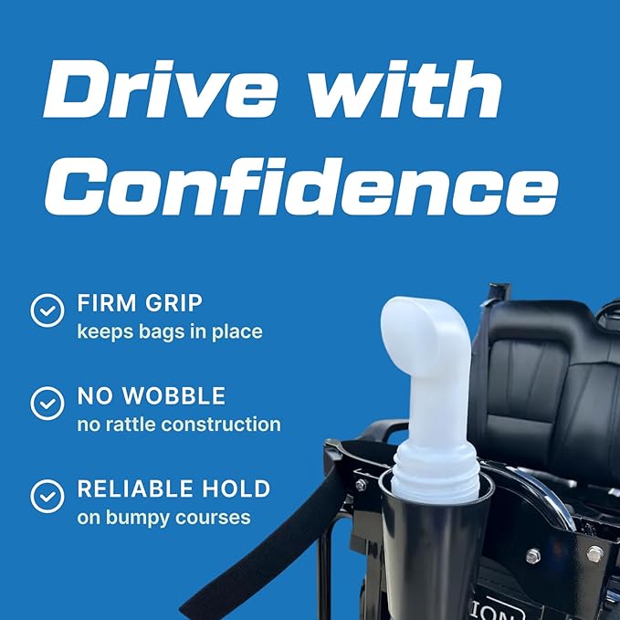 Evolution D5 Ranger & D5 Maverick Golf Bag Holder Bracket Attachment - No Drilling Assembly for 4 Passenger & 6 Passenger Carts - Durable Golf Bag Mount Compatible Golf Carts | Black
