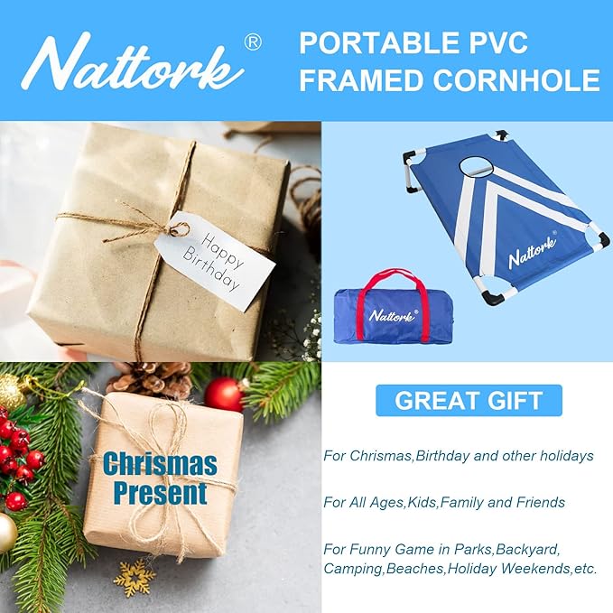 Portable Cornhole Set with 2 Collapsible Cornhole Boards, 8 Cornhole Bean Bags - Image 6