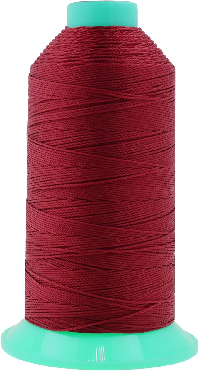 Mandala Crafts Bonded Nylon Thread Maroon Heavy Duty Sewing Threads by MandalaCrafts