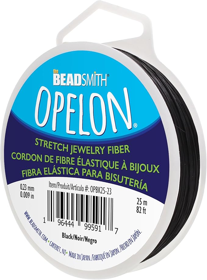 The Beadsmith Opelon Stretch Cord – Elastic Beading Fiber, 0.23 mm Diameter by TheBeadsmith