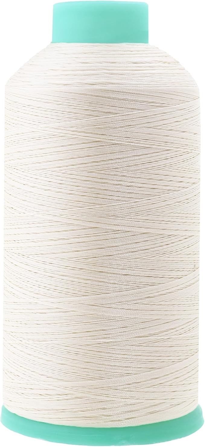 Mandala Crafts Bonded Nylon Thread Off White Heavy Duty Sewing Threads by MandalaCrafts