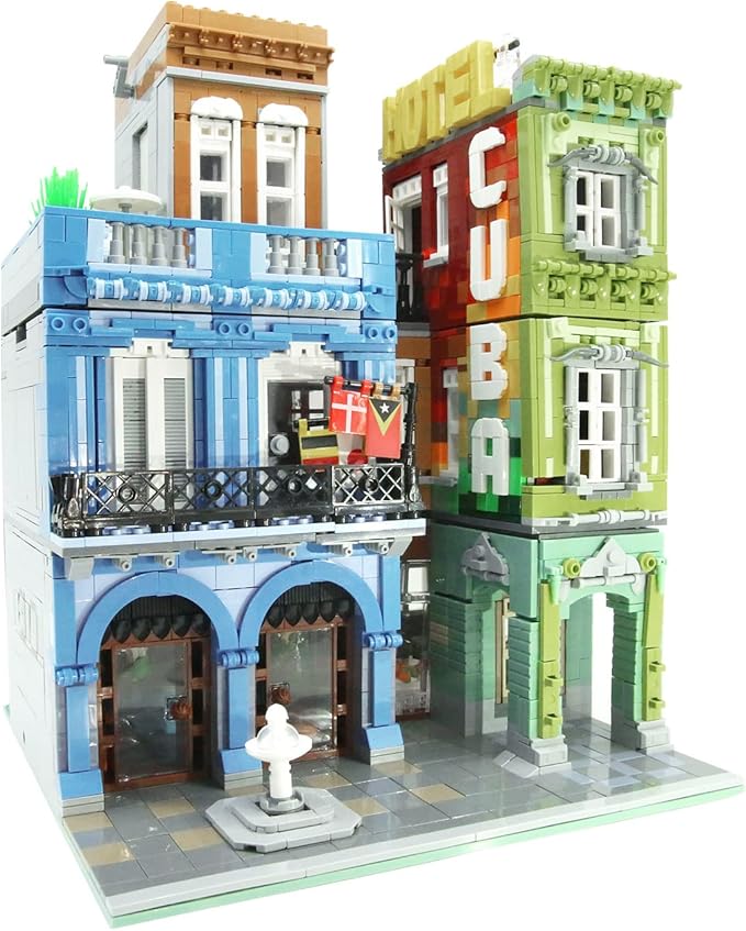 ZenithFlow Street View Building Blocks Kit, Cuba Hotel Mini Blocks Construction by Unknown