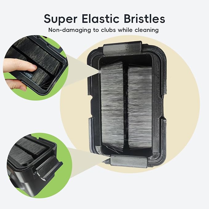 Golf Cart Club Cleaner,Push Cart Club Cleaner with Durable Multi Layered Nylon Bristles,Removable Sink for Easy Cleaning,Easy to Carry and Install