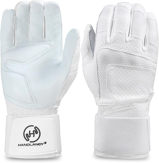 HANDLANDY Baseball Batting Gloves for Men & Women, Breathable Softball Batting Gloves with Long Cuff for Adult