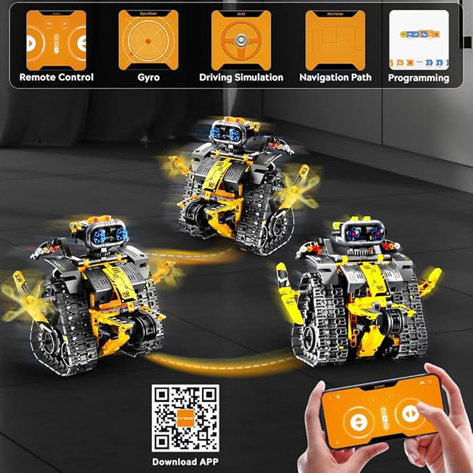 HOGOKIDS Robot Building Toys for Kids - 5 in 1 Remote & APP Controlled Building - Image 7