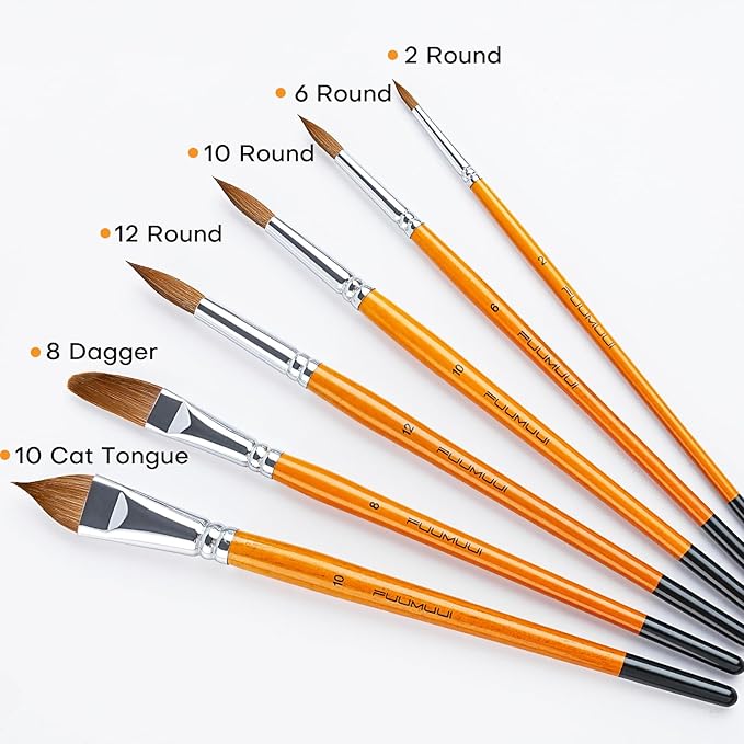 Sable Watercolor Brushes Kolinsky Watercolor Paint Brushes - Image 5