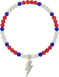 Baseball Necklace for Men 16/18/20 Inch Bling Ice Collection Lightning Bolt Pendant Necklace for Women Rhinestone Clay Beaded Discoball Accessories Gifts for Baseball Team Players Lovers