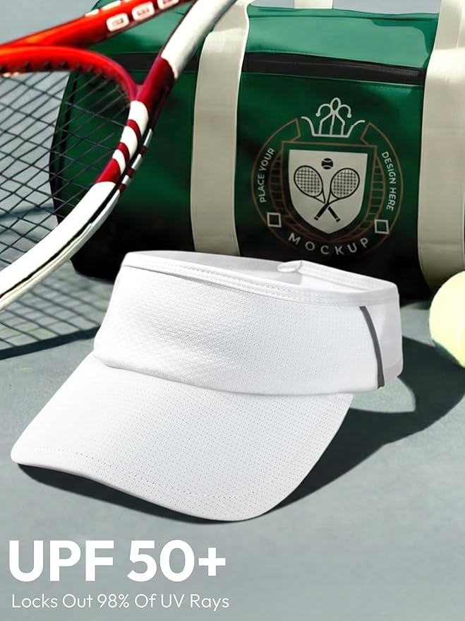 Sun Visor Hat for Women & Men UV Protection Lightweight Foldable Summer Sports for Running Tennis Golf Pickleball