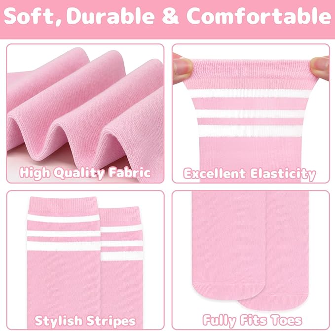 Olreco 1 Pack Toddler Kids Youth Soccer Socks Girls Boys Baseball Socks Youth Knee High Softball Football Accessories Cotton