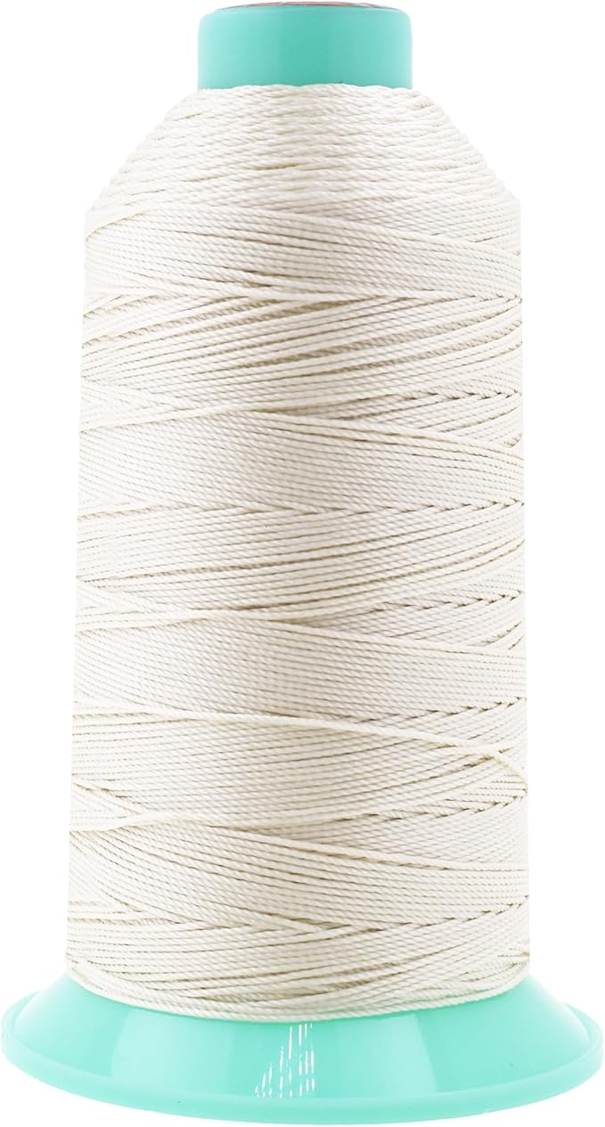 Mandala Crafts Bonded Nylon Thread Off White Heavy Duty Sewing Threads by MandalaCrafts