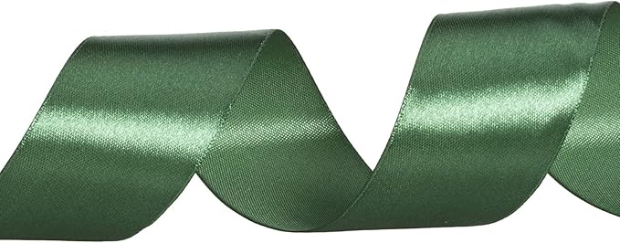 1 1/2 Inch Dark Green Solid Satin Ribbon, 50 Yards Craft Fabric Ribbon - Image 3