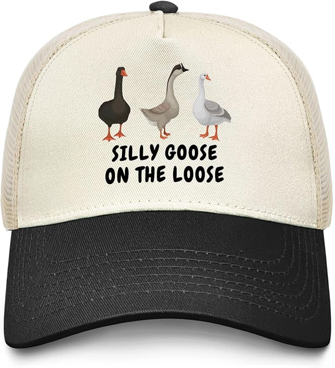 Funny Goose Hat Silly Goose On The Loose Hat Men Baseball Hats Funny Cap