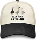 Funny Goose Hat Silly Goose On The Loose Hat Men Baseball Hats Funny Cap