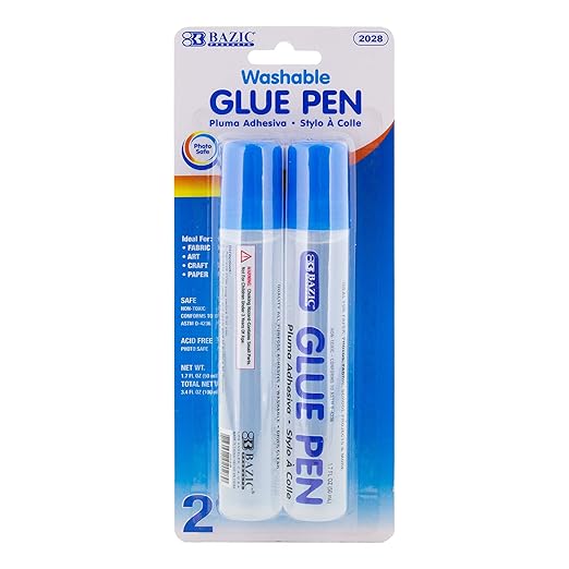 BAZIC Washable Glue Pen 1.7 Oz., Liquid Clear Glues Bond Adhesive by BAZICProducts
