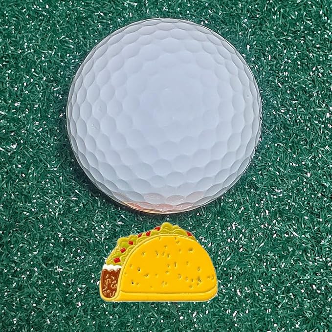 Food & Drink Golf Ball Markers with Hat Clip – Funny Magnetic Golf Accessories & Unique Gifts for Golf Lovers