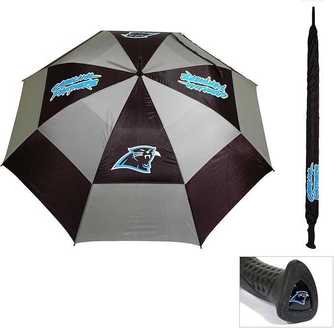 Team Golf NFL San Francisco 49ers Golf Umbrella 62" Golf Umbrella with Protective Sheath, Double Canopy Wind Protection Design, Auto Open Button