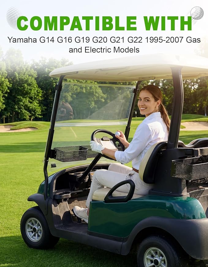 Golf Cart Front Inner Basket for EZGO TXT RVX VALOR Yamaha G29 Drive2 G16-G22 Club Car DS Tempo Modular Mesh Storage Tray Organizer for Extended Space (Yamaha G14-G22 1995-2007)