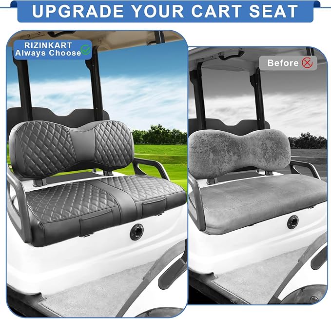 Yamaha G29 Golf Cart Seat Covers - Enhanced PVC, Easy Installation, Durable, Golf Cart Seat Covers Fit Yamaha G29 Drive 2007-2016