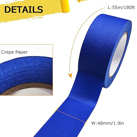 6 Rolls Masking Tape, Artist Painter's Painting Paper Tape - Image 2
