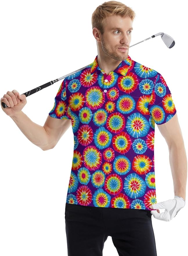 Mens Golf Shirts Golf Polo Shirts for Men Short Sleeve Polo Shirts Golf Gifts