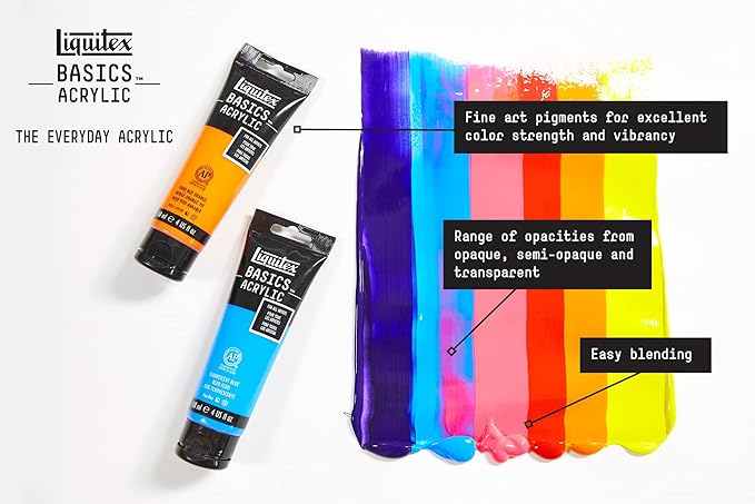 Liquitex BASICS Acrylic Paint, 118ml Tube, Light Green Permanent - Image 5