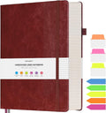College Ruled Notebook, Large A4 Hardcover Leather Journal, 312 Numbered Pages by OFFIGIFT