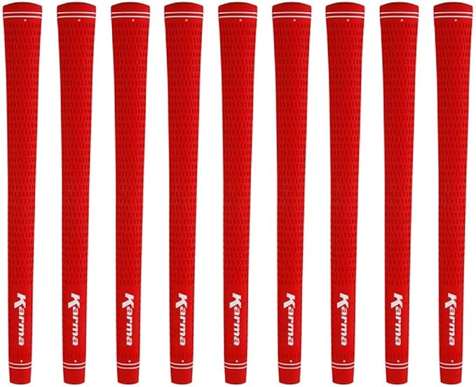 Karma Velour Golf Grips for Men, Women, Juniors | Undersize, Standard, Midsize, Oversize, & Jumbo | 6 Colors | Choose Single, 9, 13 Pack or Golf Club Grip Kit