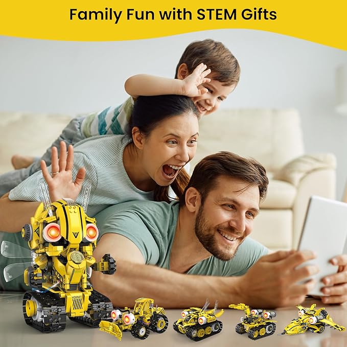 5-in-1 STEM Robot Building Kit for Kids Ages 8-16, Remote & App Controlled - Image 2
