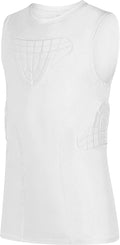 Youth Padded Compression Shirt Vest Rib Chest Protector Football Baseball
