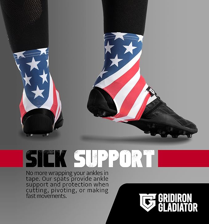 Gridiron Gladiator Cleat Covers - Football Spats - Football Cleat Cover - Cleat Spats for Soccer, Baseball & Softball