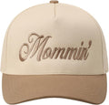 MIRMARU Two-Tone Vintage Canvas Trucker Hats for Men & Women, Adjustable Size Baseball Caps with Trendy Embroidered Design