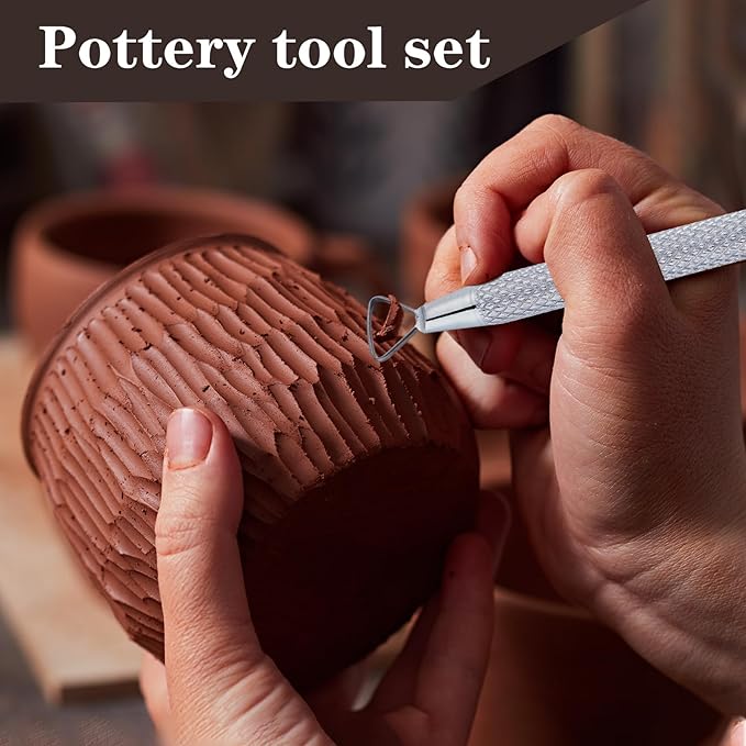 6Pcs Clay Tools Pottery Tools Clay Sculpting Tools Mini Ribbon Cutter Metal - Image 5