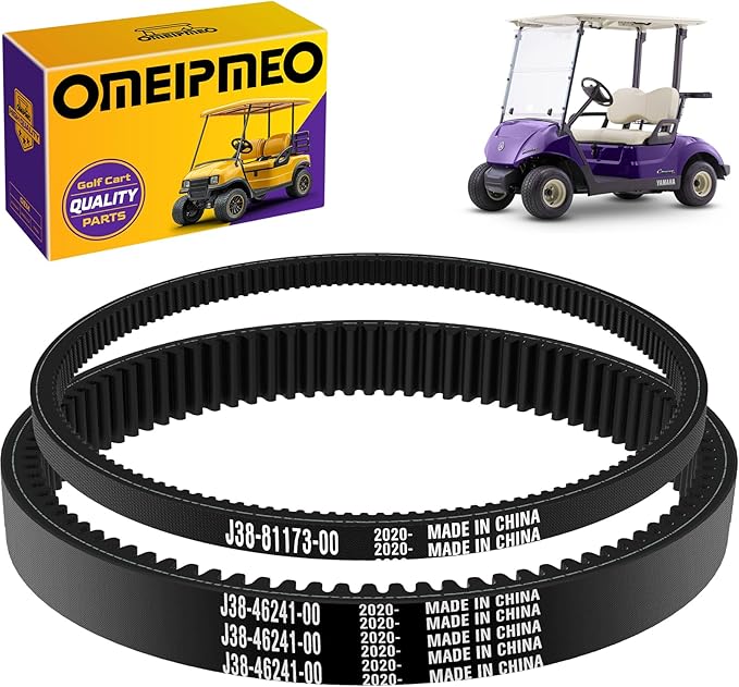 Golf Cart Drive Belt & Starter Generator Belt Kit for YAMAHA G2, G5, G8, G9, G11, G14, G16, G20, G22 and 2012-UP G29 Drive Gas 4 Cycle Golf Cart Models, OEM# J55-G6241-00 JN6-H1173-00 J55-H1173-00