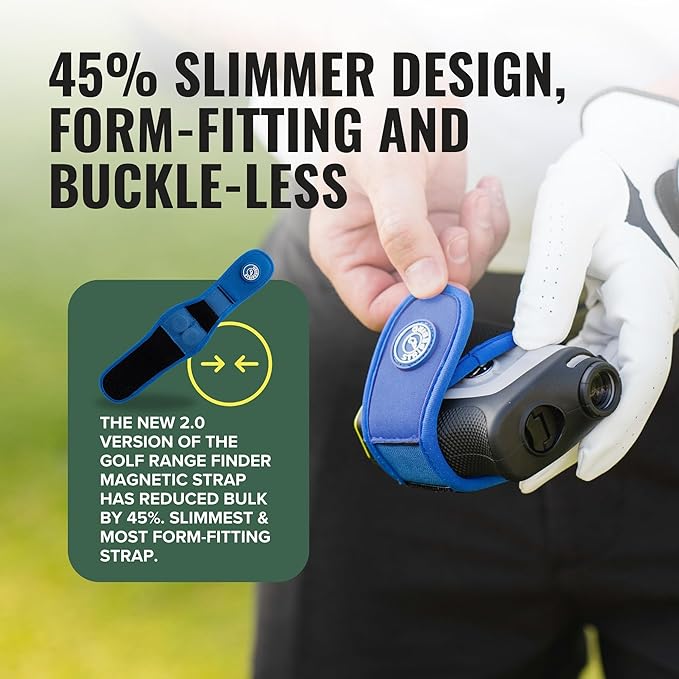 Stripebird 2.0 Slim Golf Rangefinder Magnetic Strap - Form Fitting, No Buckle, Range Finder