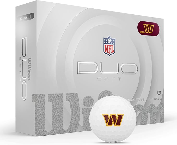 WILSON 2025 Duo Soft NFL Golf Ball - 12 Balls, White, Atlanta Falcons