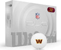 WILSON 2025 Duo Soft NFL Golf Ball - 12 Balls, White, Atlanta Falcons