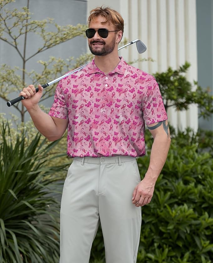 Mens Golf Shirts Golf Polo Shirts for Men Short Sleeve Polo Shirts Golf Gifts