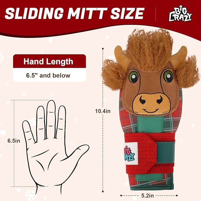Big Crazy Baseball Sliding Mitt Youth and Adult, Drippy Drip Accessory, Flexible Breathable Durable, Funny Design Beer Bear Ice Cream Cow