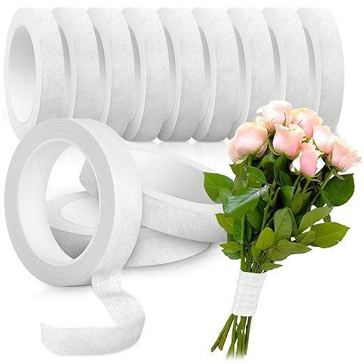 Max Shape 12 Rolls 1/2 Inch 30 Yard Floral Tapes by MaxShape