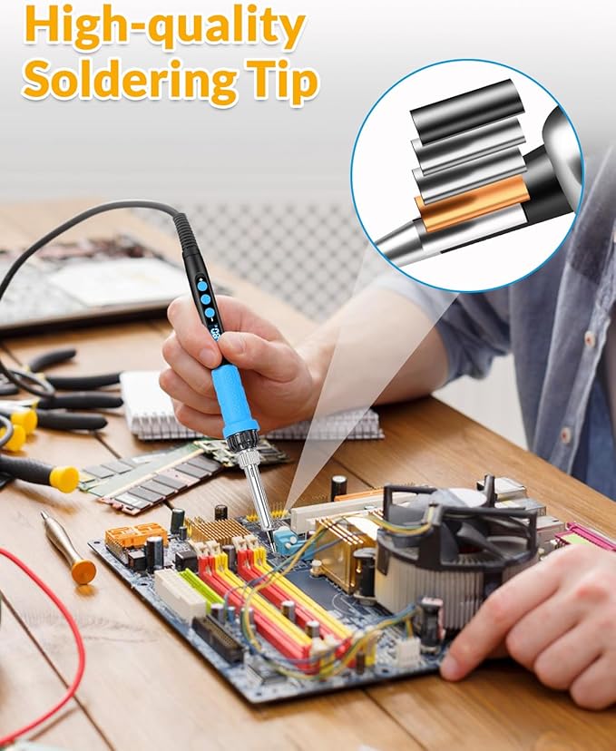 Soldering Iron Kit, 100W High Power Soldering Iron, Fast Heating, Digital - Image 3