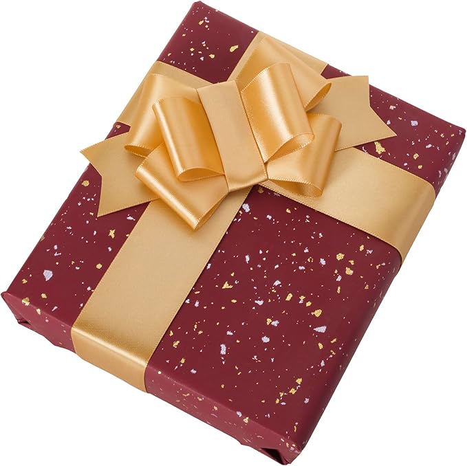 1-1/2 Inch Gold Ribbon, 50 Yards Craft Polyester Satin Ribbon Perfect - Image 4