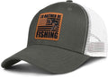 Fishing Hat Fishing Gifts for Men Bass Fish Flag Gear Accessories Stuff Trucker Hat Snapback Baseball Cap