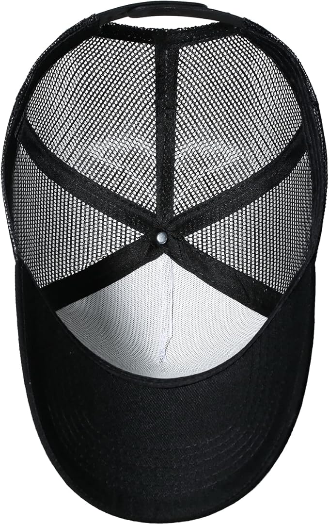 American Flag Trucker Hat - Snapback Hat, Baseball Cap for Men Women - Breathable Mesh Side, Adjustable Fit - for Casual Wear