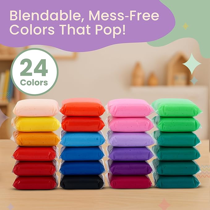 Air Dry Clay Kit – 24 Colors Soft Lightweight Air Clay - Image 3