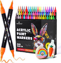 Acrylic Markers, 60 Dual-Tip Paint Pens by WINSONS